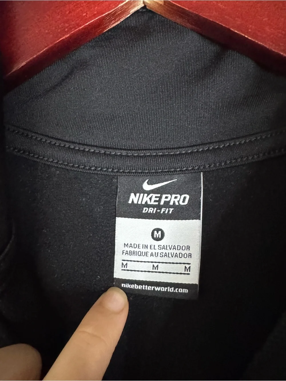 Nike pro dri-fit Half-Zip fitted Long Sleeve Top black womens medium